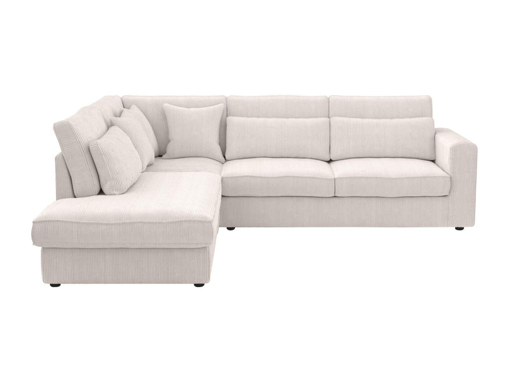 Canapé d'angle beige - Revêtement en velours