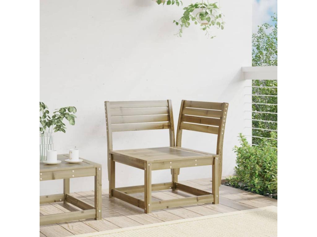 Canapé d'angle marron - Bois de pin, 73 x 73 x 78