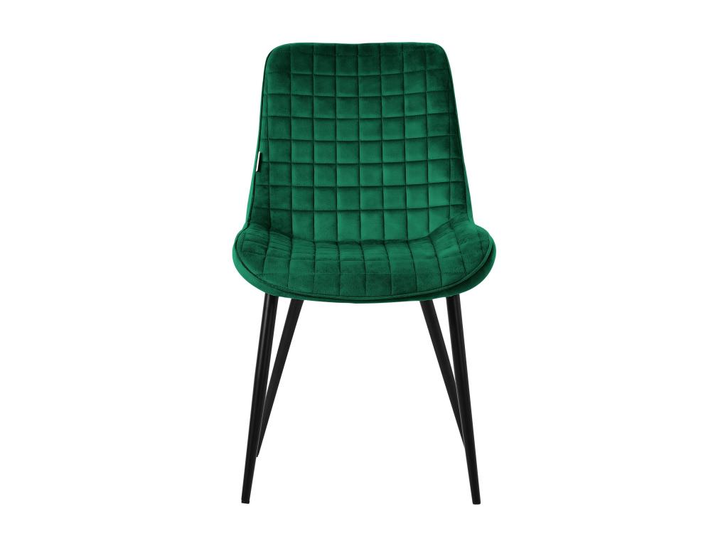 Ensemble de 6 chaises de salle à manger - Vert sapin, revêtement en velours