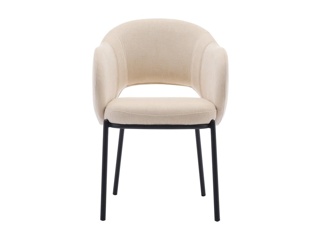 Ensemble de 2 chaises - Beige, Métal