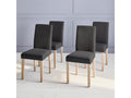 Ensemble de 4 chaises - Gris anthracite