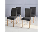 Ensemble de 4 chaises - Gris anthracite